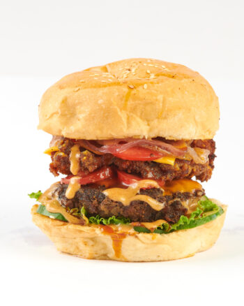 ⁠Double decker burger